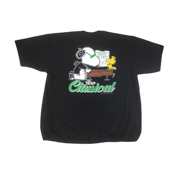 Peanuts Snoopy Woodstock Joe Cool Musical Black Top Size 2XL - Picture 2 of 5